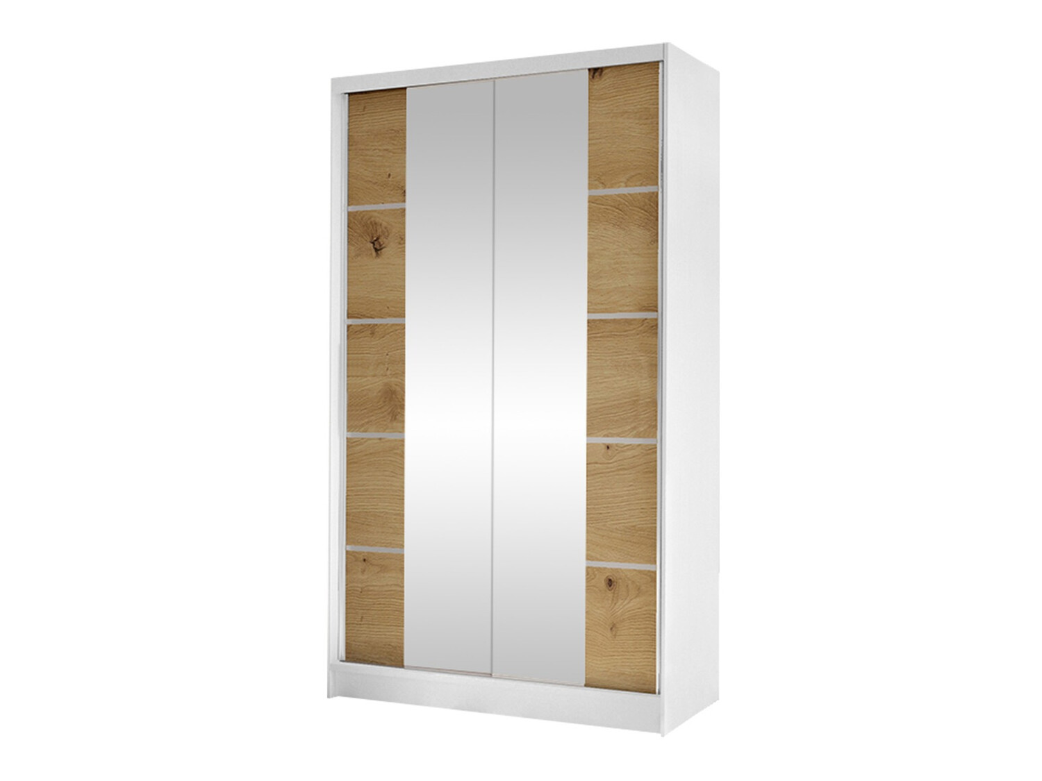 Wardrobe Closico Fractor V (White + Artisan oak)
