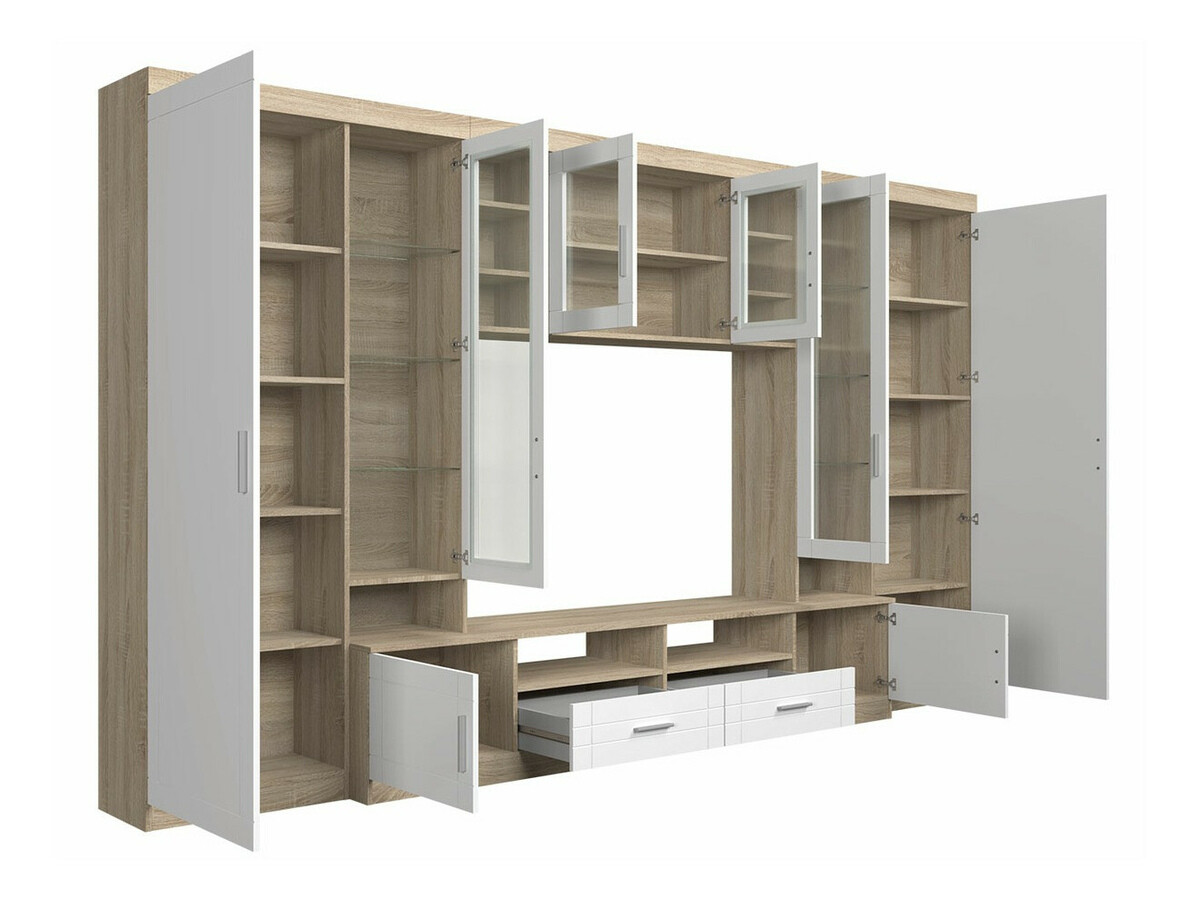 Living room set Bacces (Sonoma oak + White)