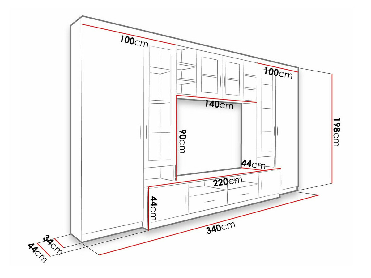 Living room set Bacces (Sonoma oak)