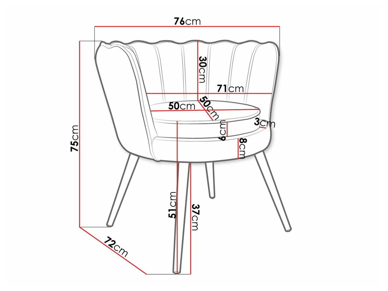 Armchair Comfivo Univae (Blue + Golden)