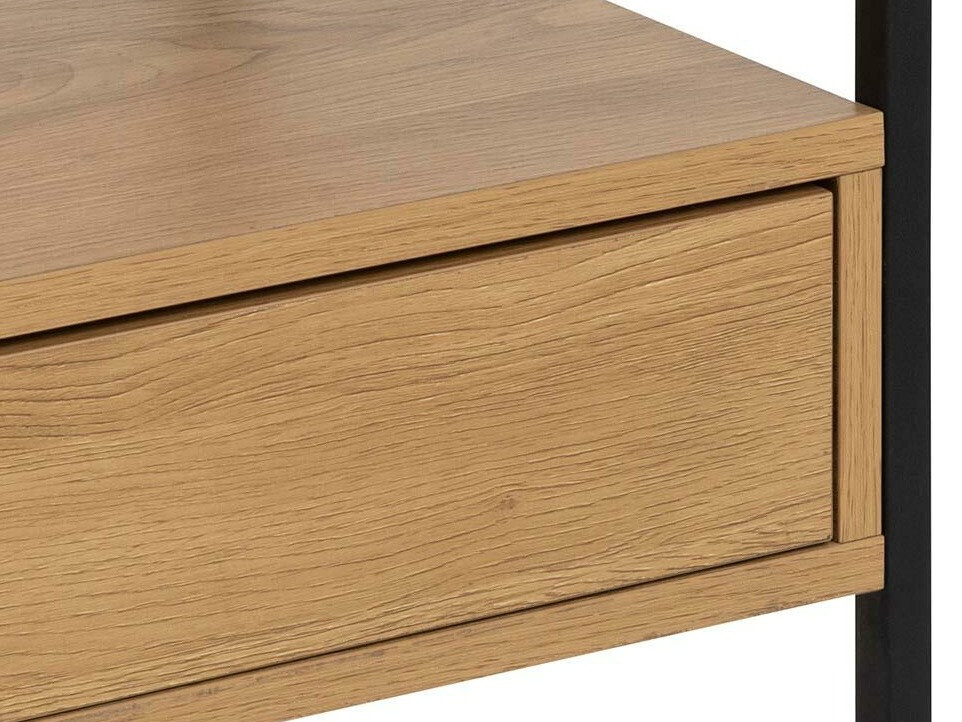 Bedside table Norsica 695 (Black + Wild oak)