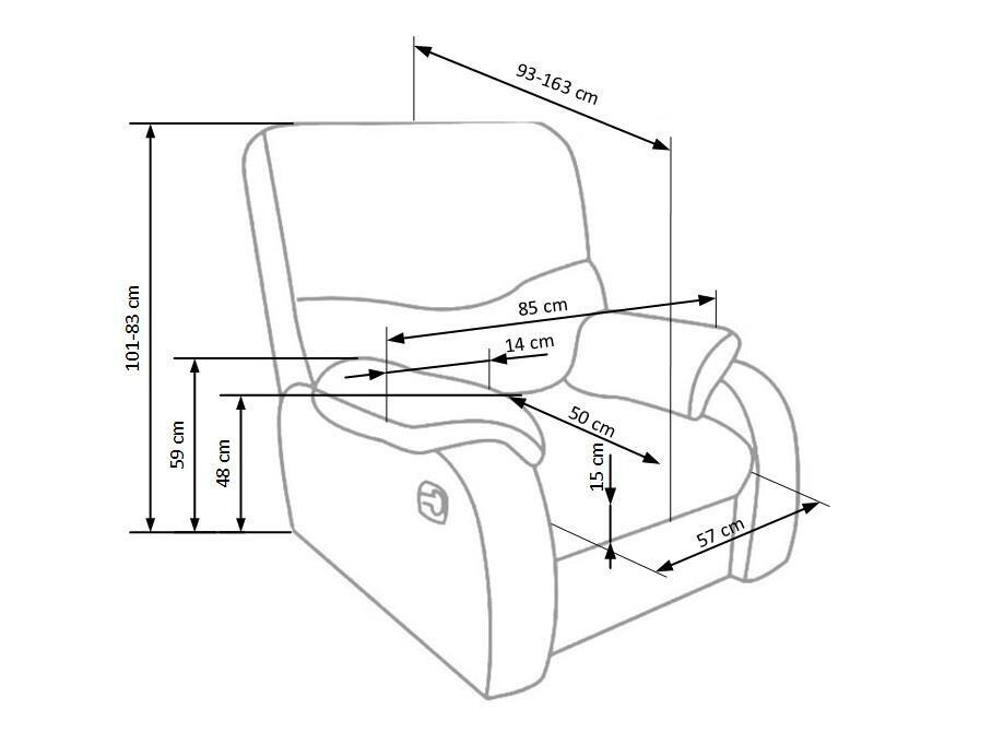 Armchair recliner Houston 564 (Black)