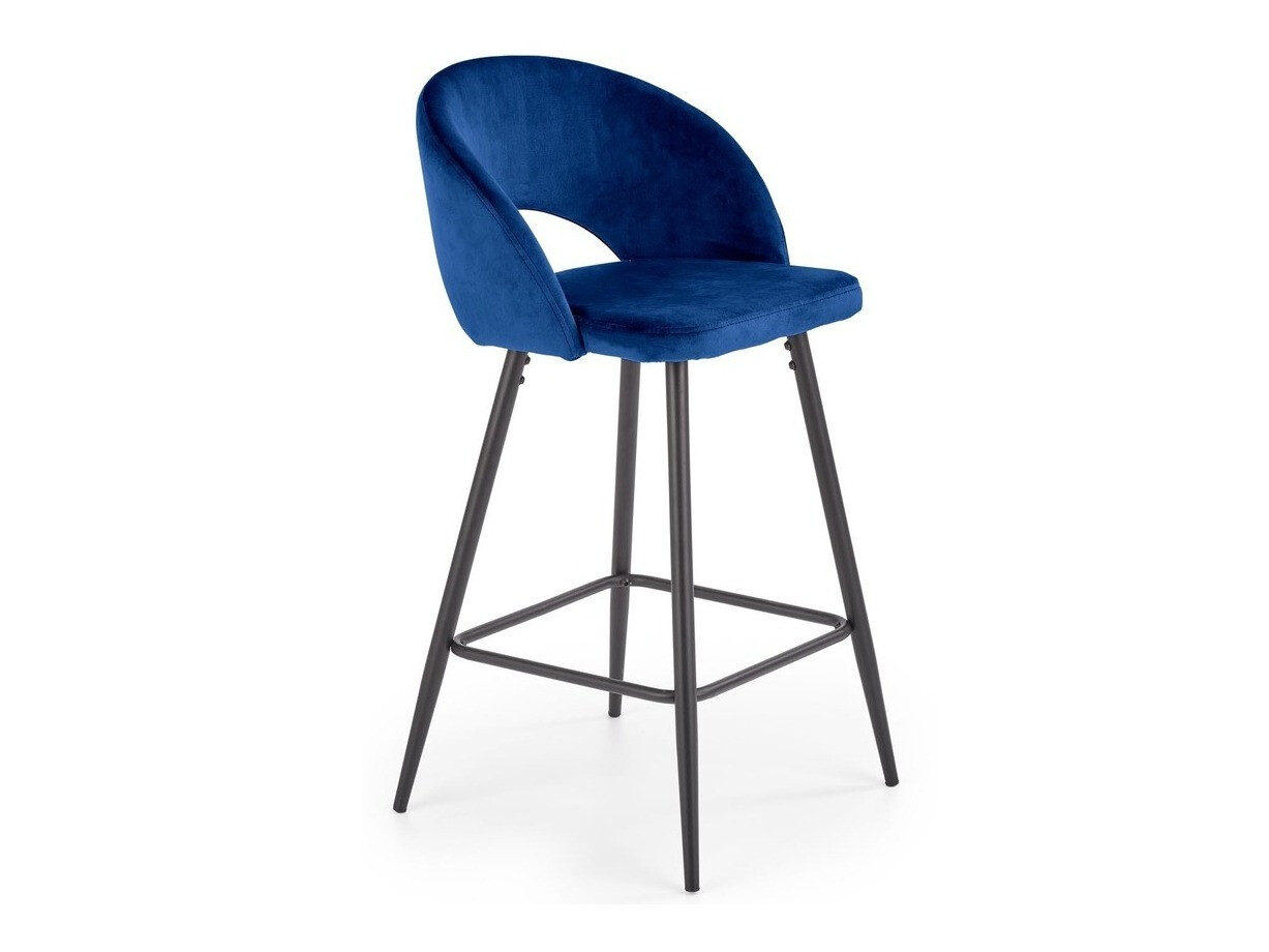 Counter stool Houston 881 (Dark blue + Black)