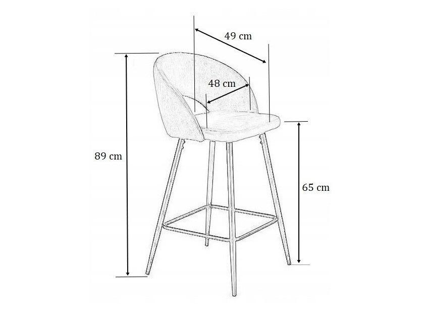 Counter stool Houston 881 (Dark green + Black)