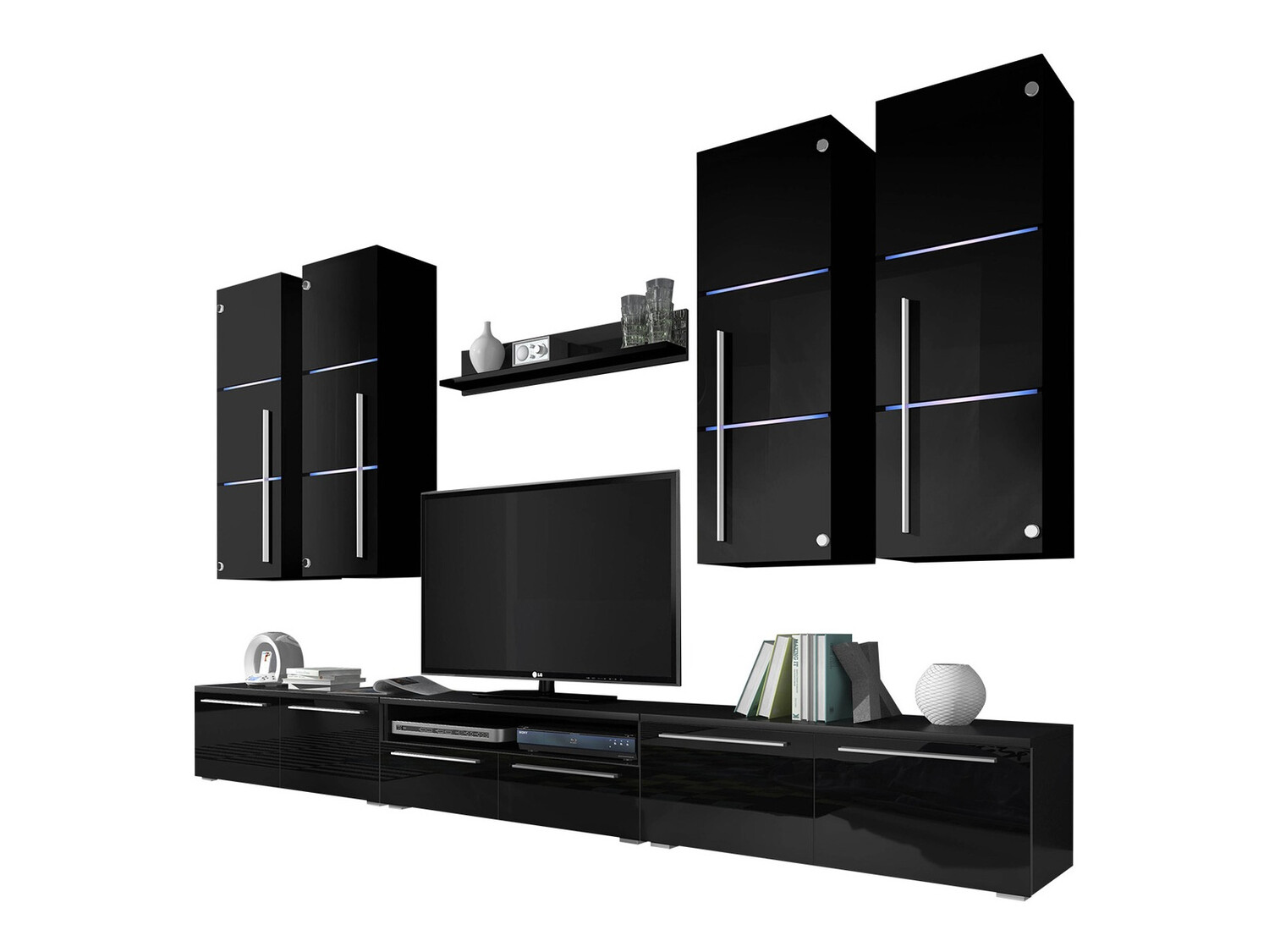 Living room set Flos (Black + Glossy black)