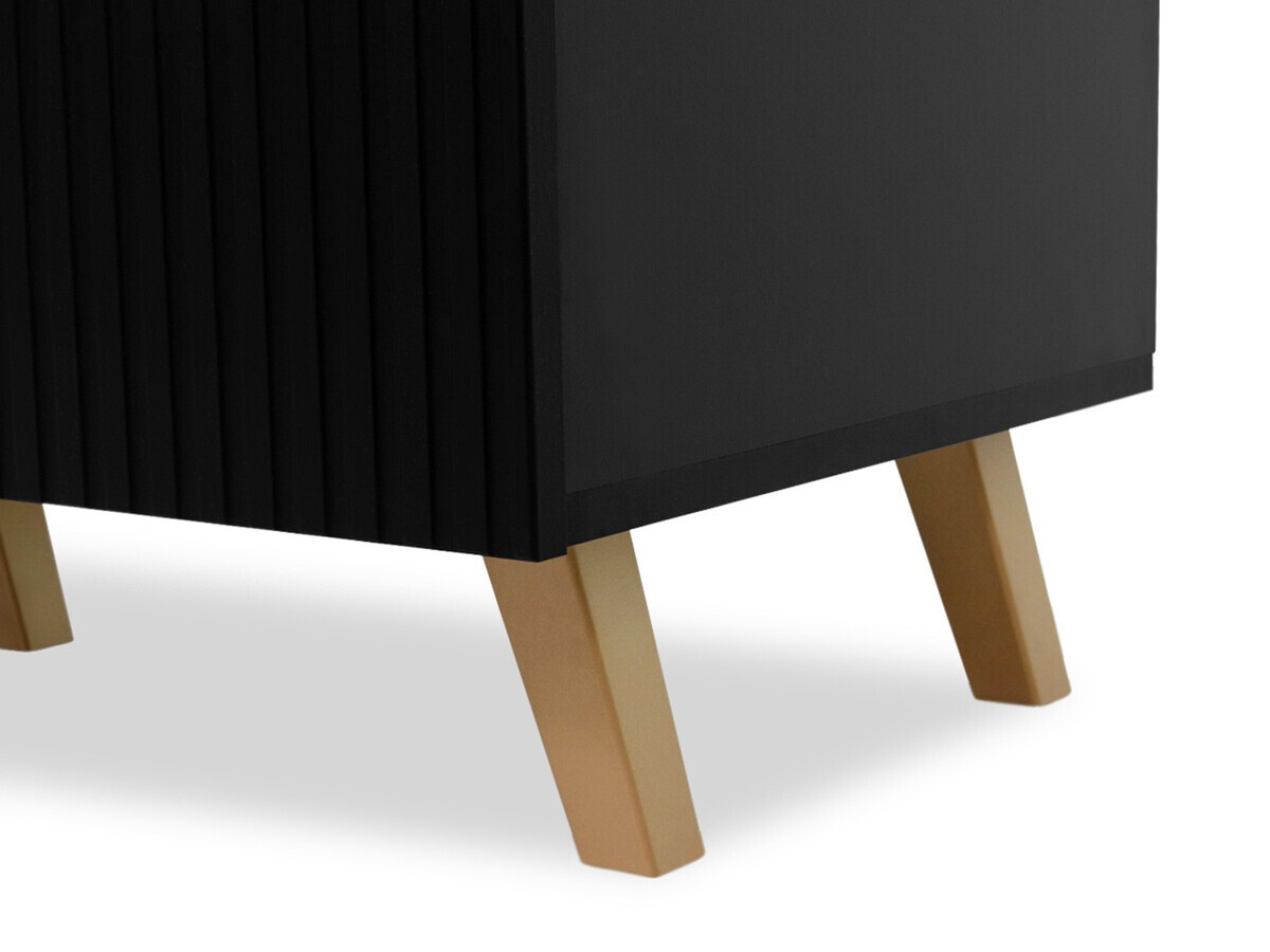 Bedside table Dicto (Black + Golden) (2pcs.)