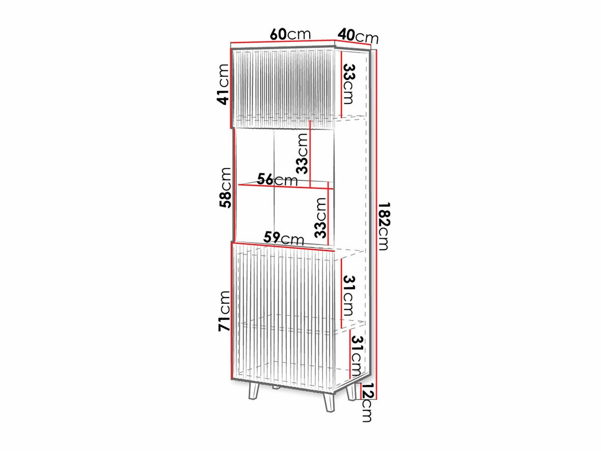 Bookcase Dicto (Black + Golden)