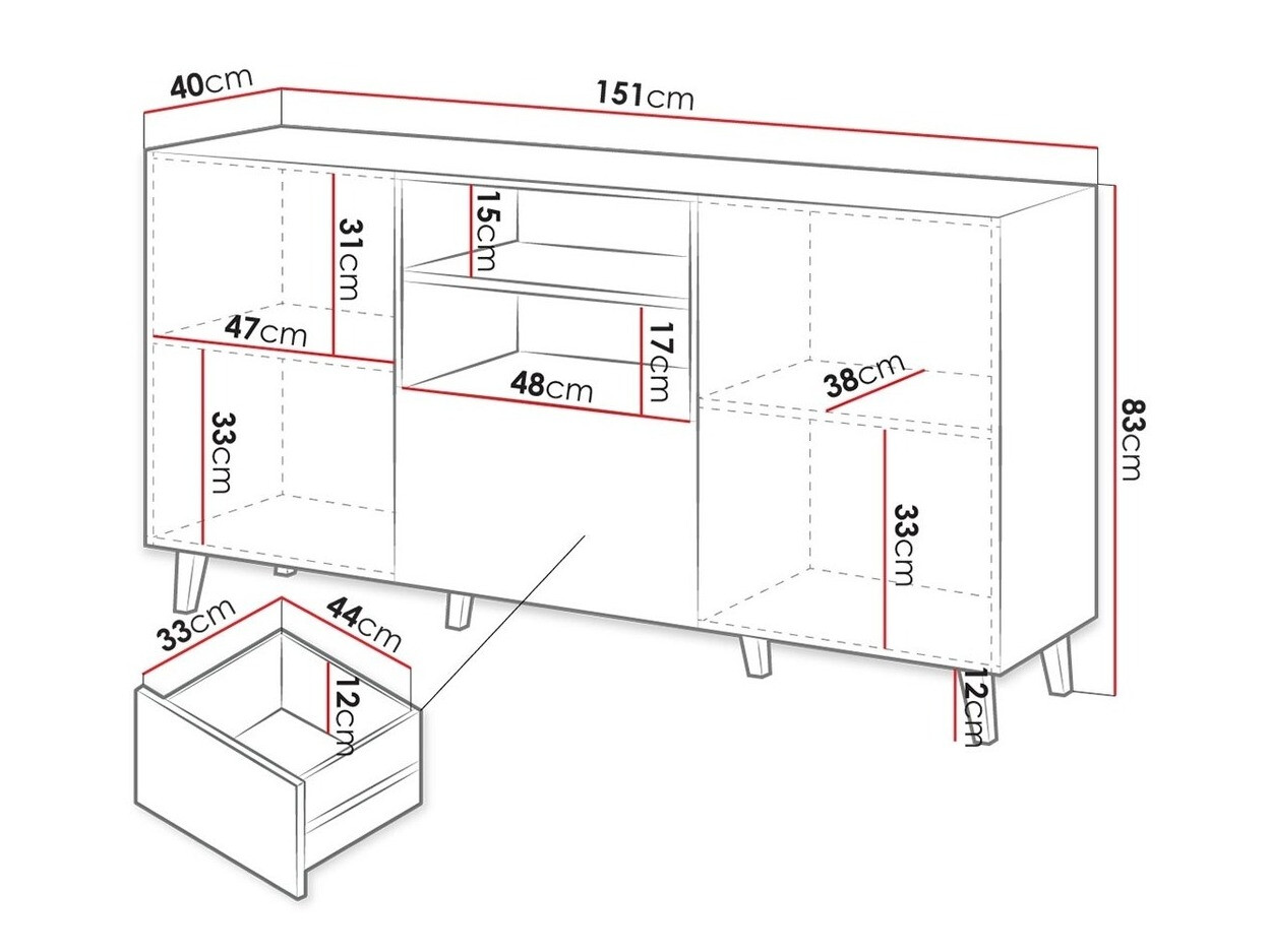 Chest of drawers Dicto (Black)