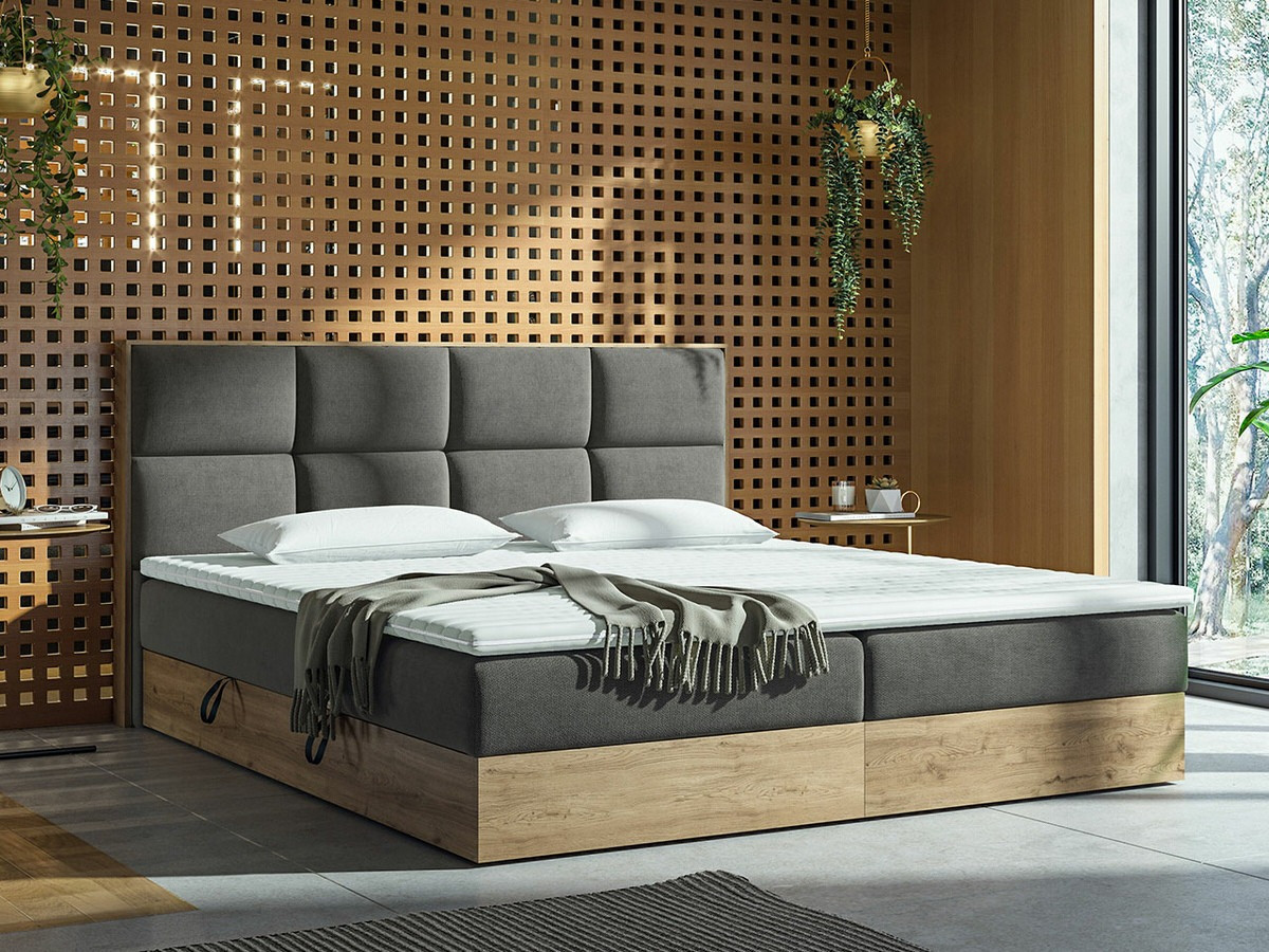 Continental bed ComfiDream Miraena (Golden oak + Soro 97)
