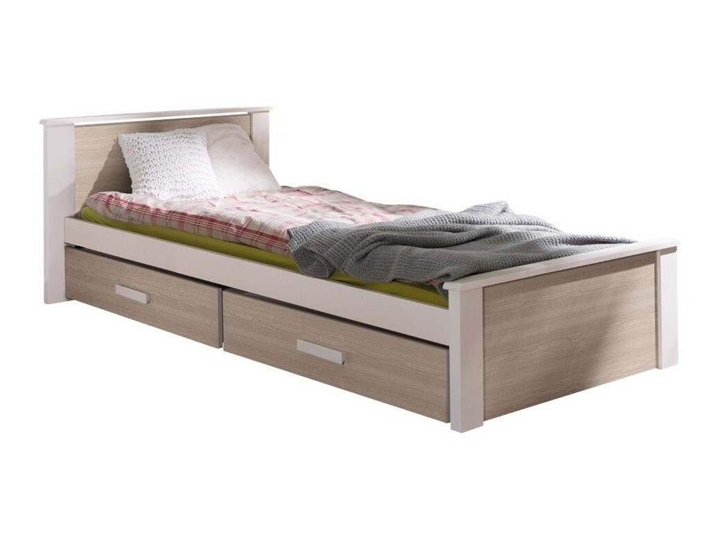Bed Henderson 116 (White + Sonoma oak)