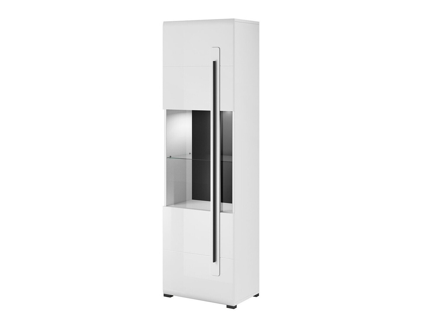 Bookcase Ophsalu 110 (White + Glossy white)