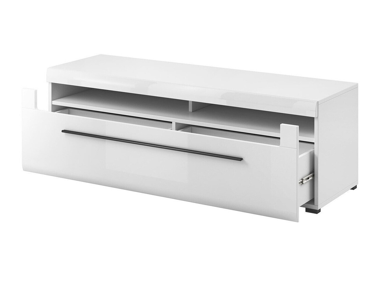 TV stand Ophsalu 104 (White + Glossy white)