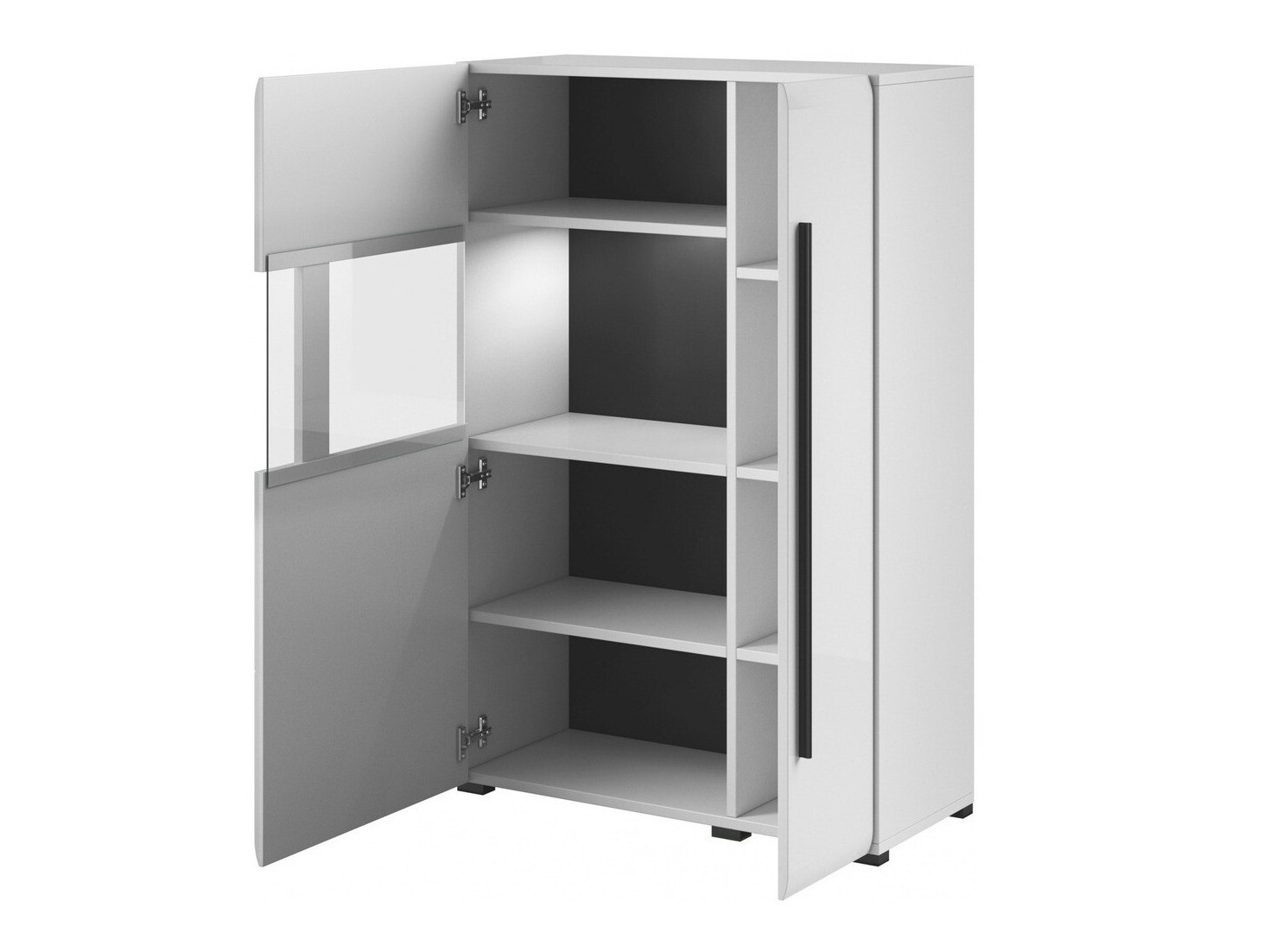 Living room set Ophsalu 111 (White + Glossy white)