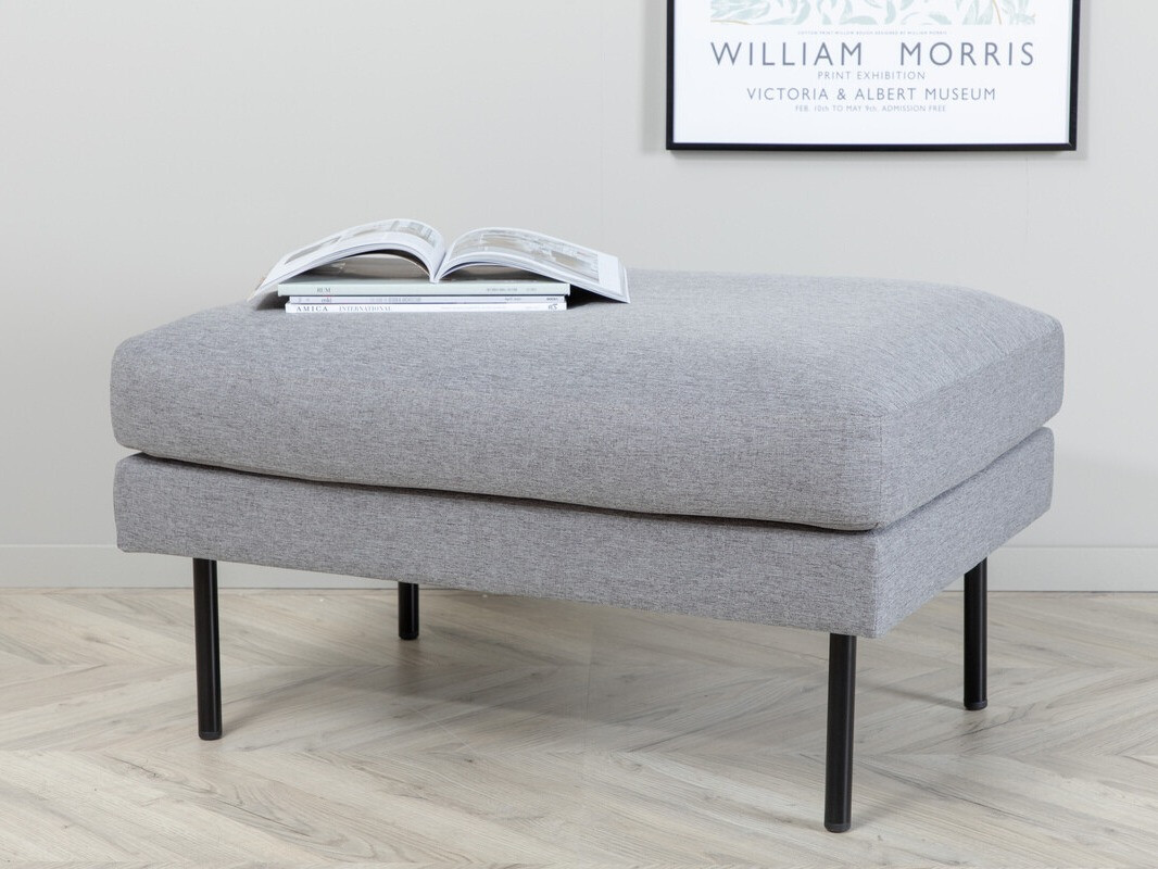 Upholstered bench Fercame 104 (Grey + Black)