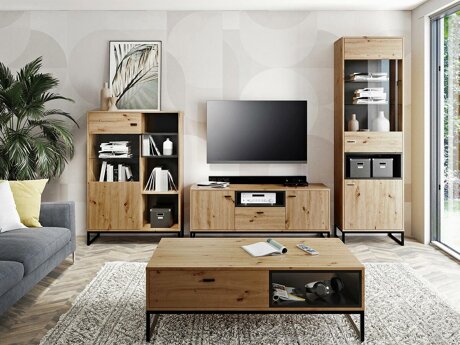 Living room set Baltesi 108 (Artisan oak + Black)