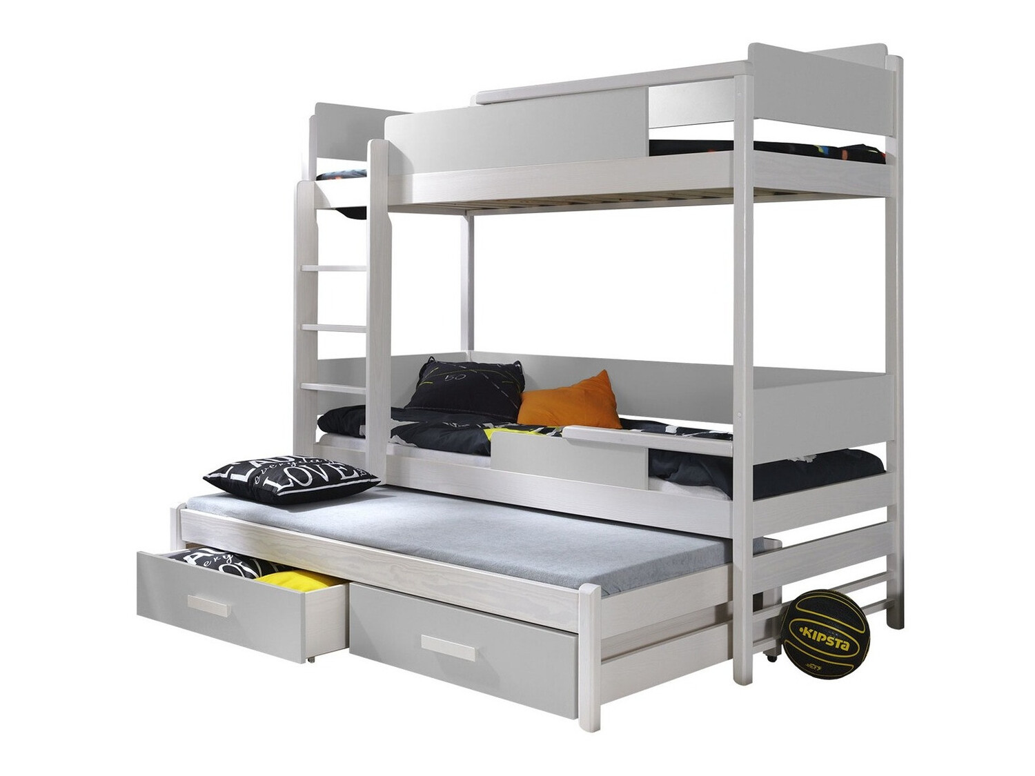 Bunk bed Henderson 114 (White + Grey)