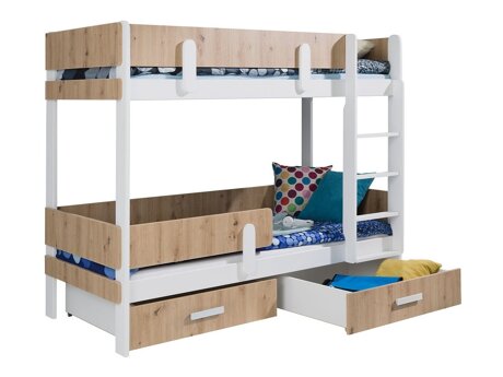 Bunk bed Henderson 144 (White + Artisan oak)