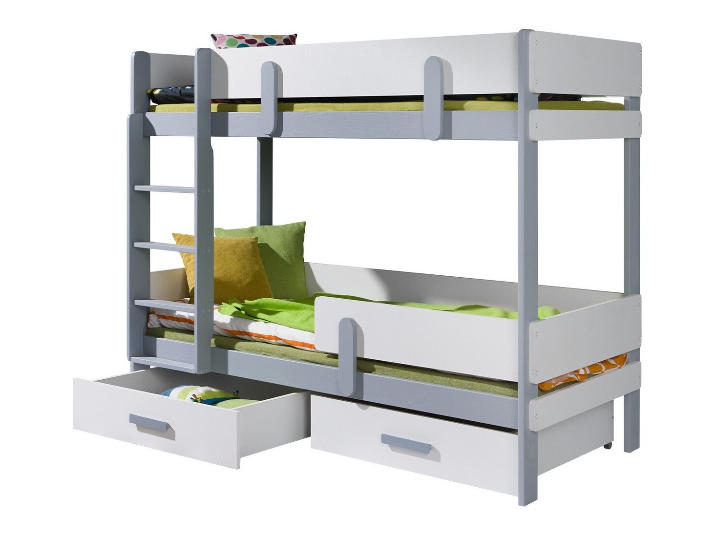 Bunk bed Henderson 144 (White + Grey)