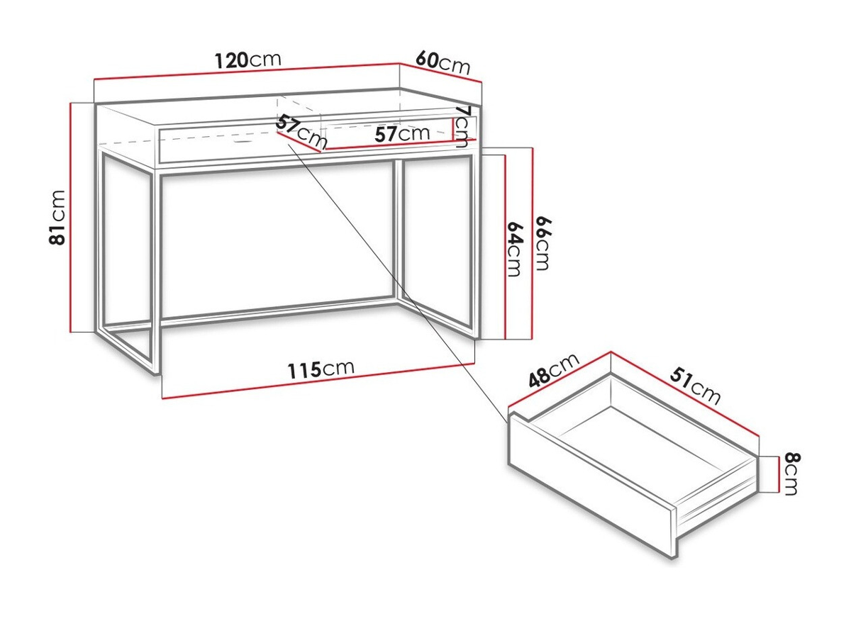 Desk Baltesi 110 (White + Artisan oak)