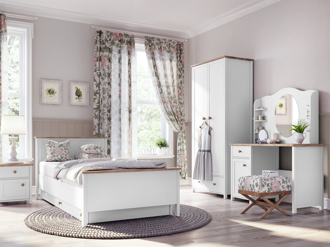 Desk Romelbo 139 (White + Oak)