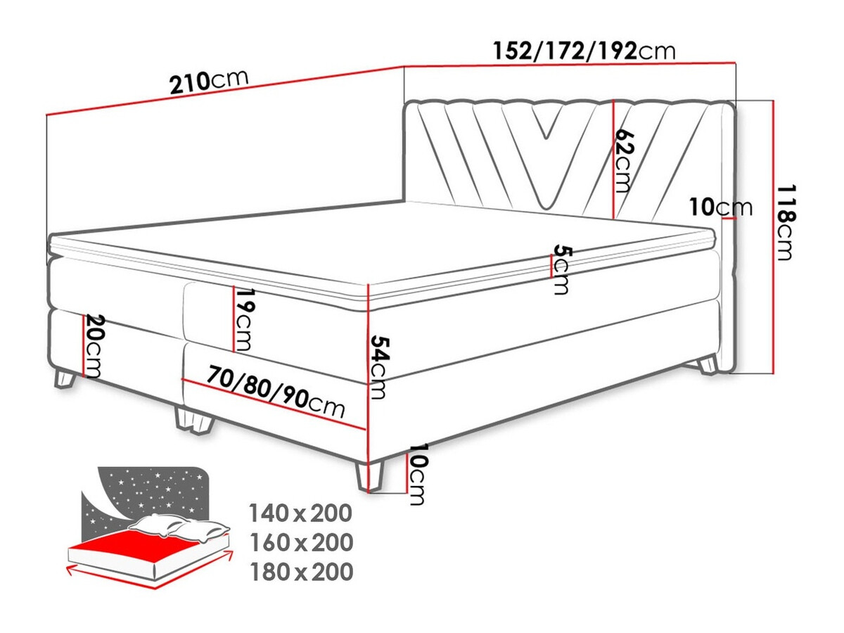 Continental bed ComfiDream Solra (Fresh 13)