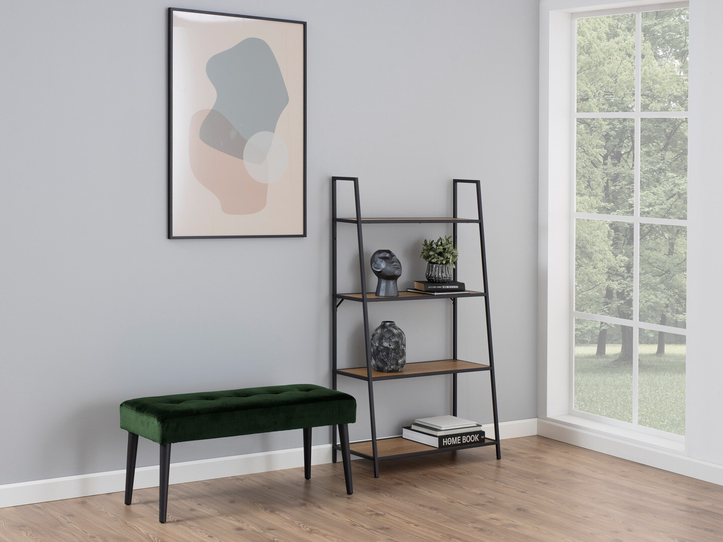 Upholstered bench Norsica 326 (Dark green)
