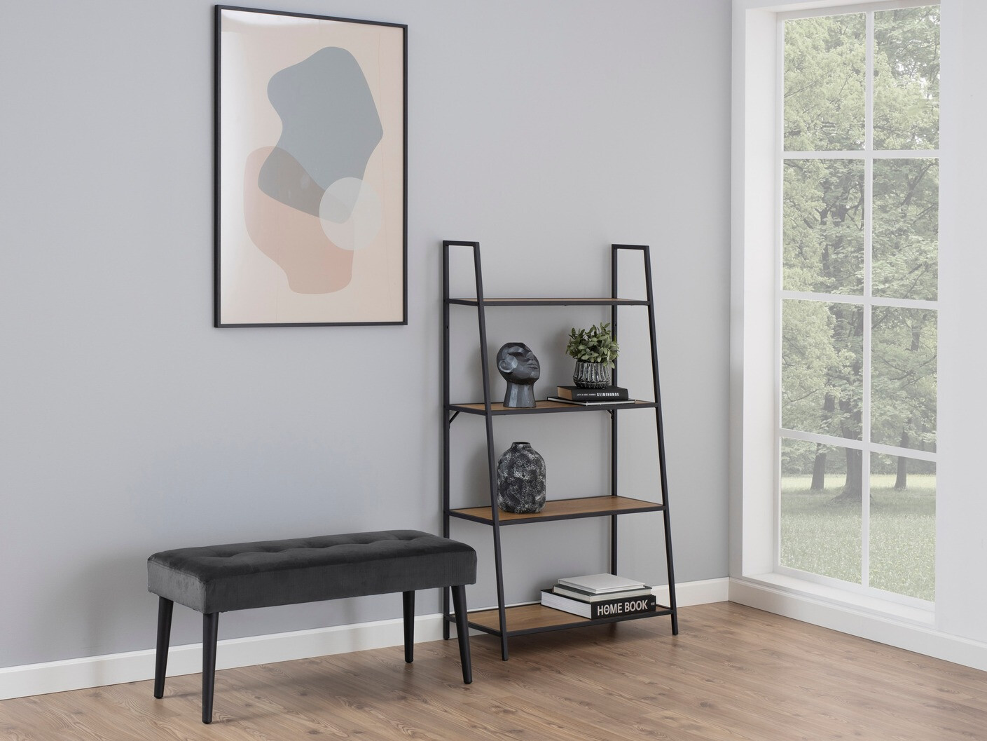 Upholstered bench Norsica 326 (Grey)