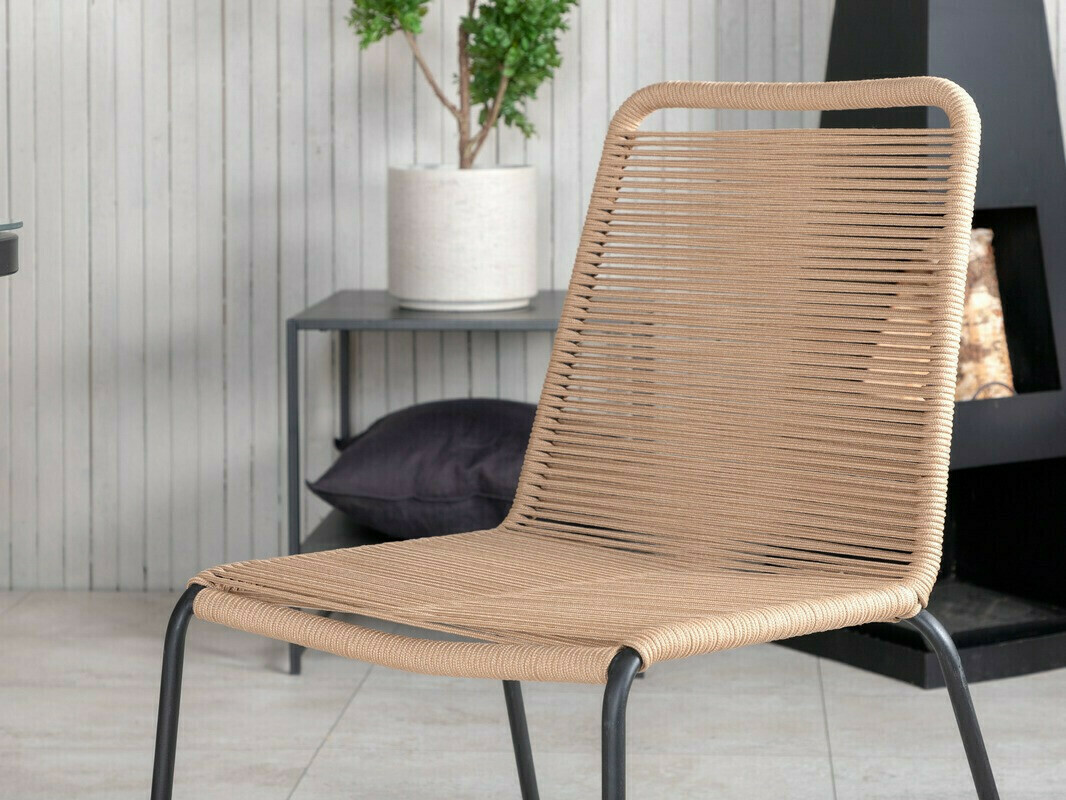 Table and chairs set Dallas 2477 (Light brown + Black)