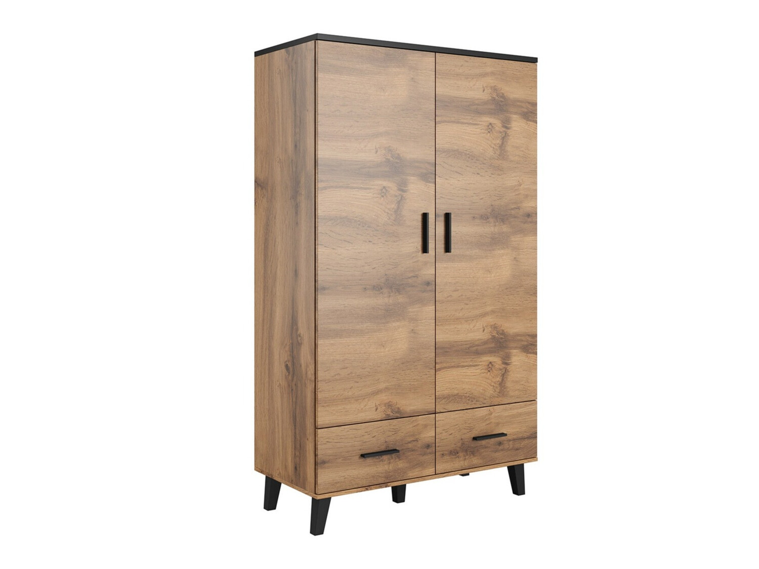 Wardrobe Larfloi 111 (Wotan Oak + Black)