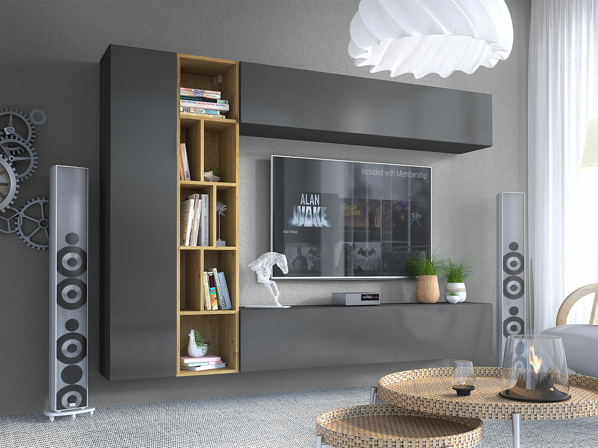 Living room set Comfivo 260 (Grey + Artisan oak)