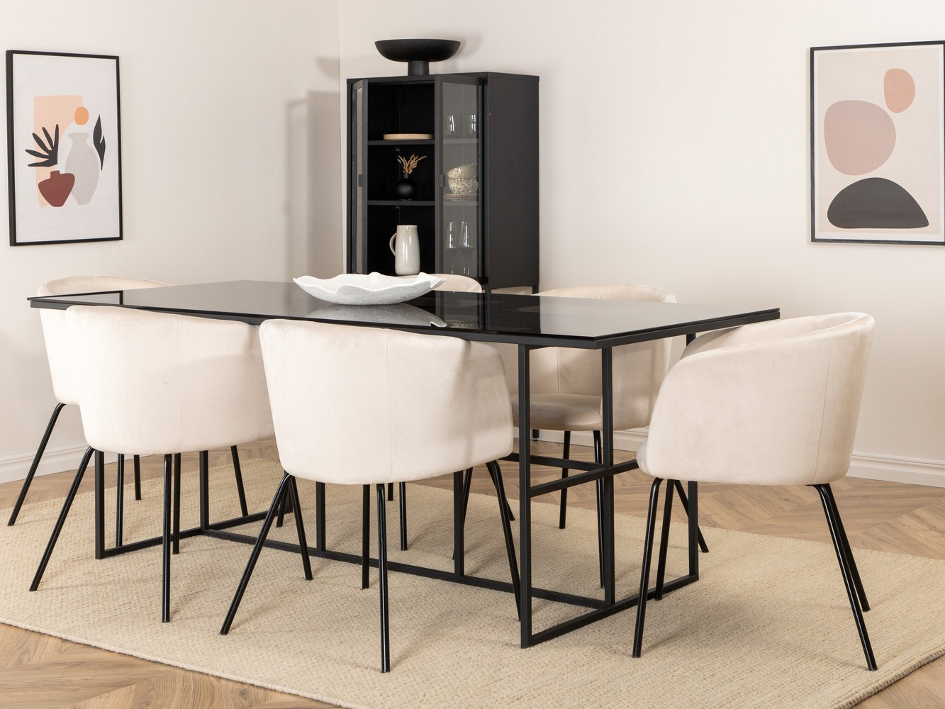 Dining set Dallas 2639 (Beige + Black)