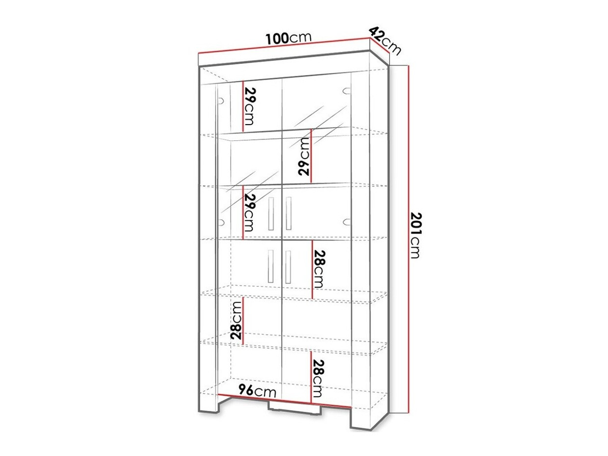 Bookcase Melfeli 101 (Sonoma oak)