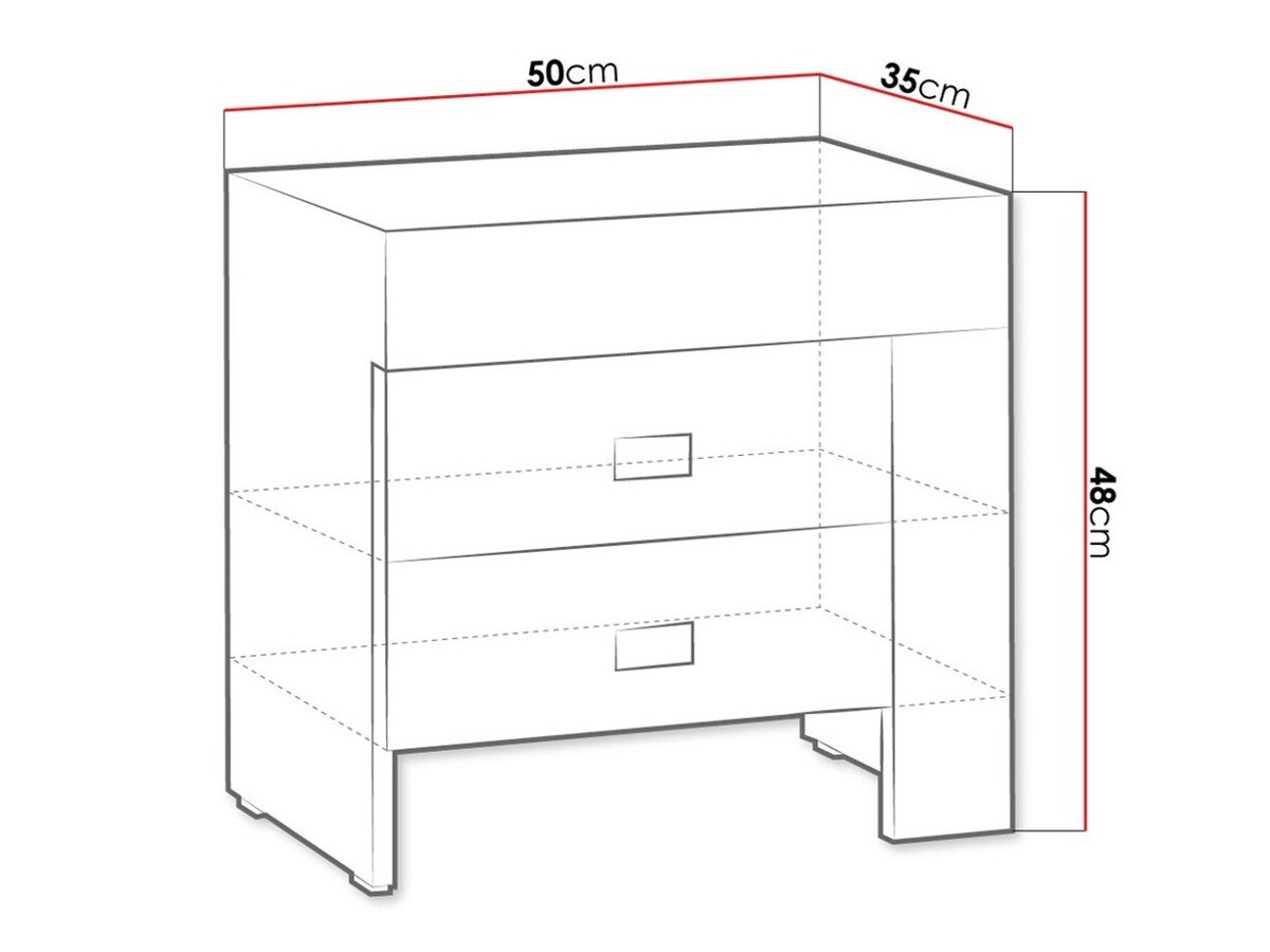 Bedside table Melfeli 118 (Sonoma oak)