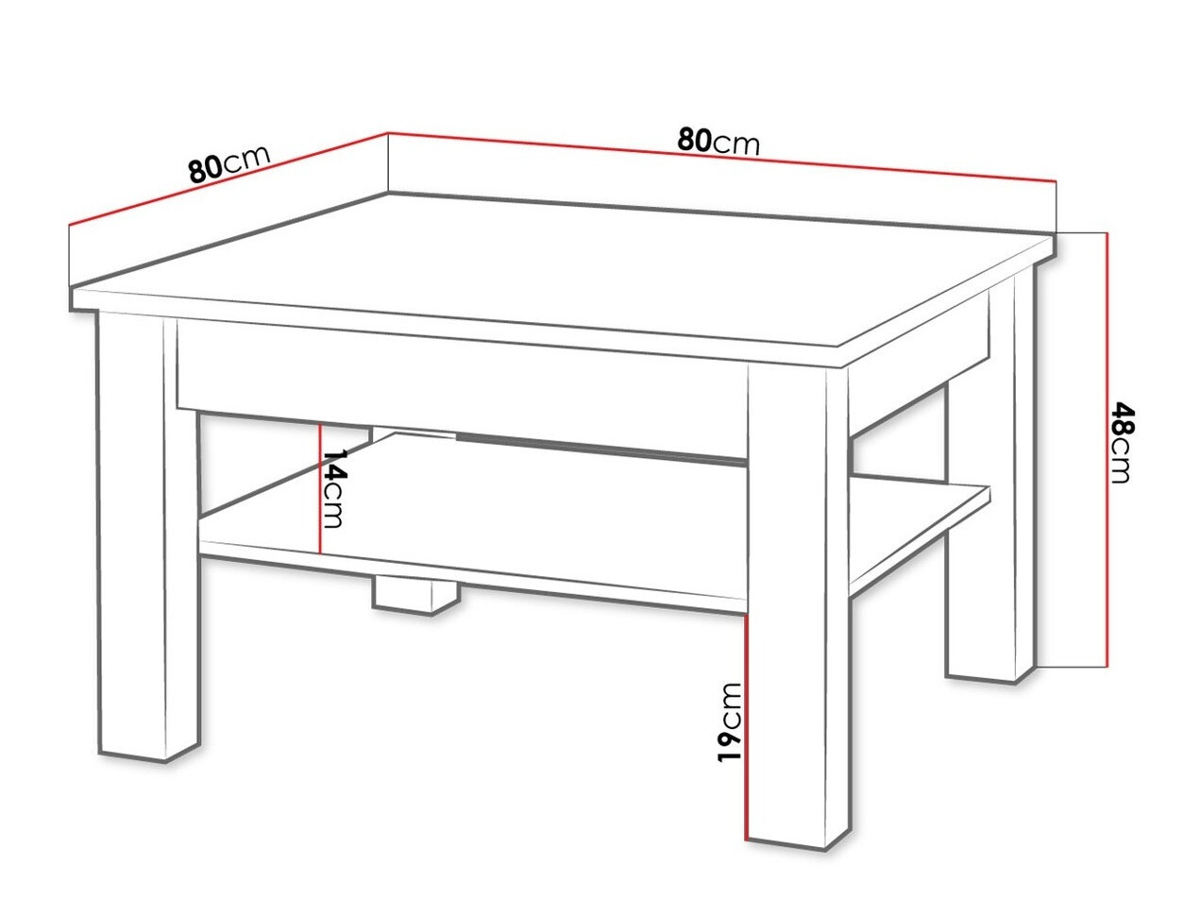Coffee table Melfeli 115 (Sonoma oak)