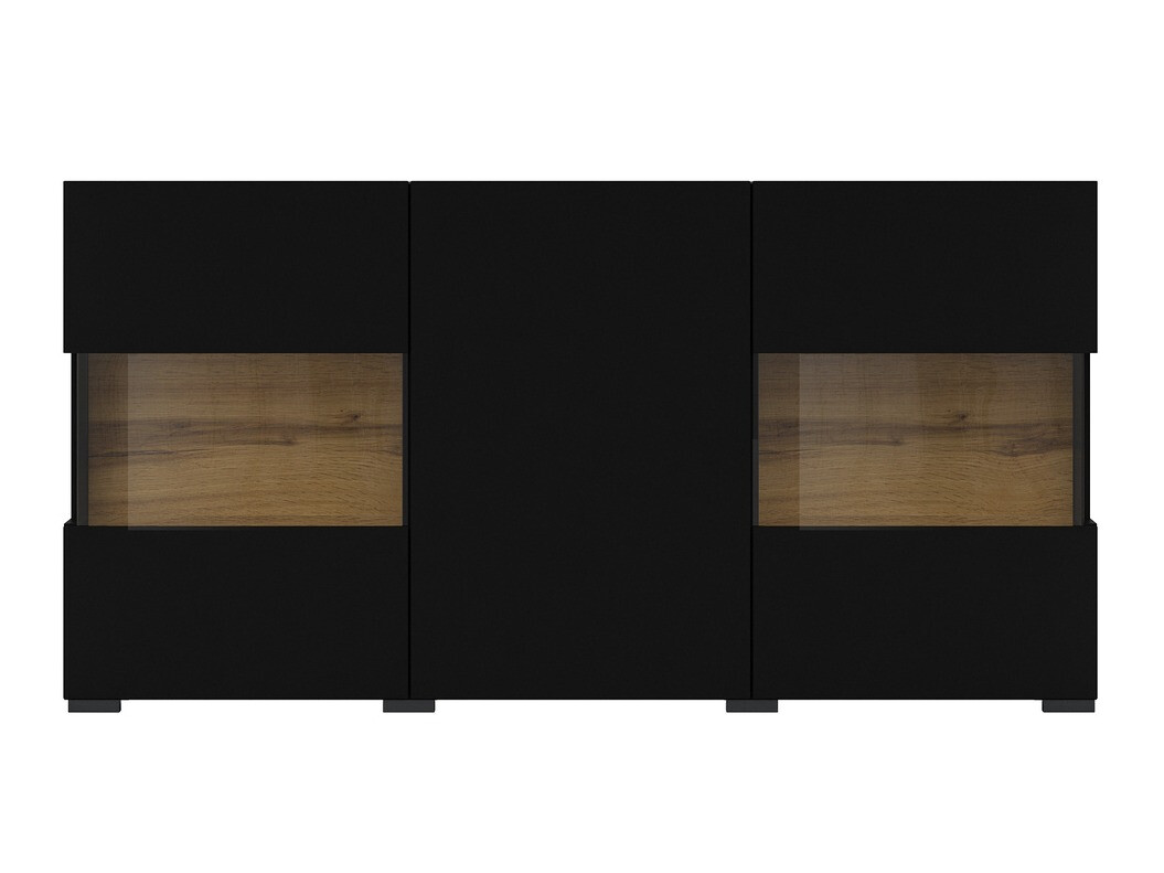 Sideboard Revmiru 102 (Black + Wotan Oak)