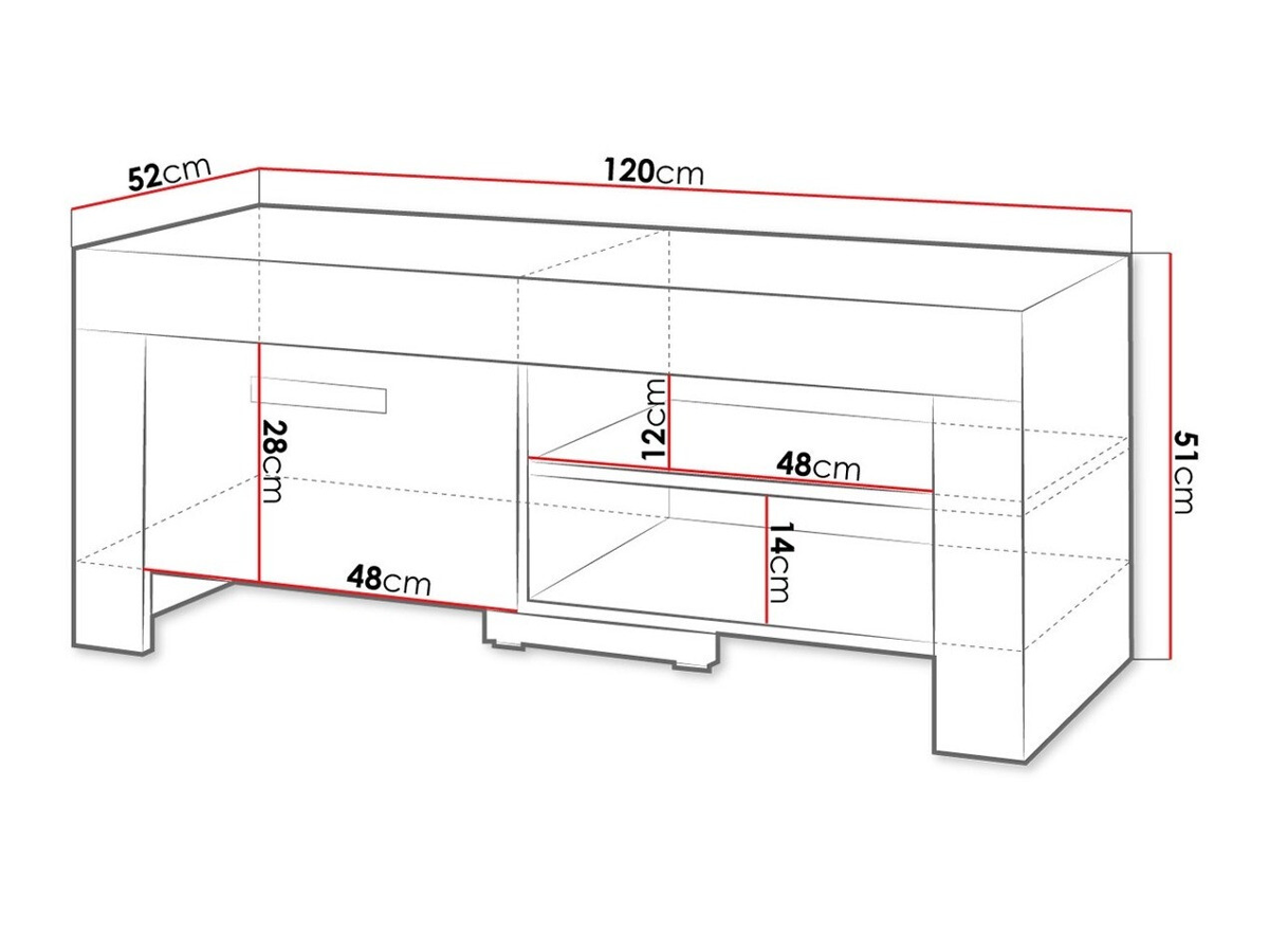 TV stand Melfeli 112 (Sonoma oak)