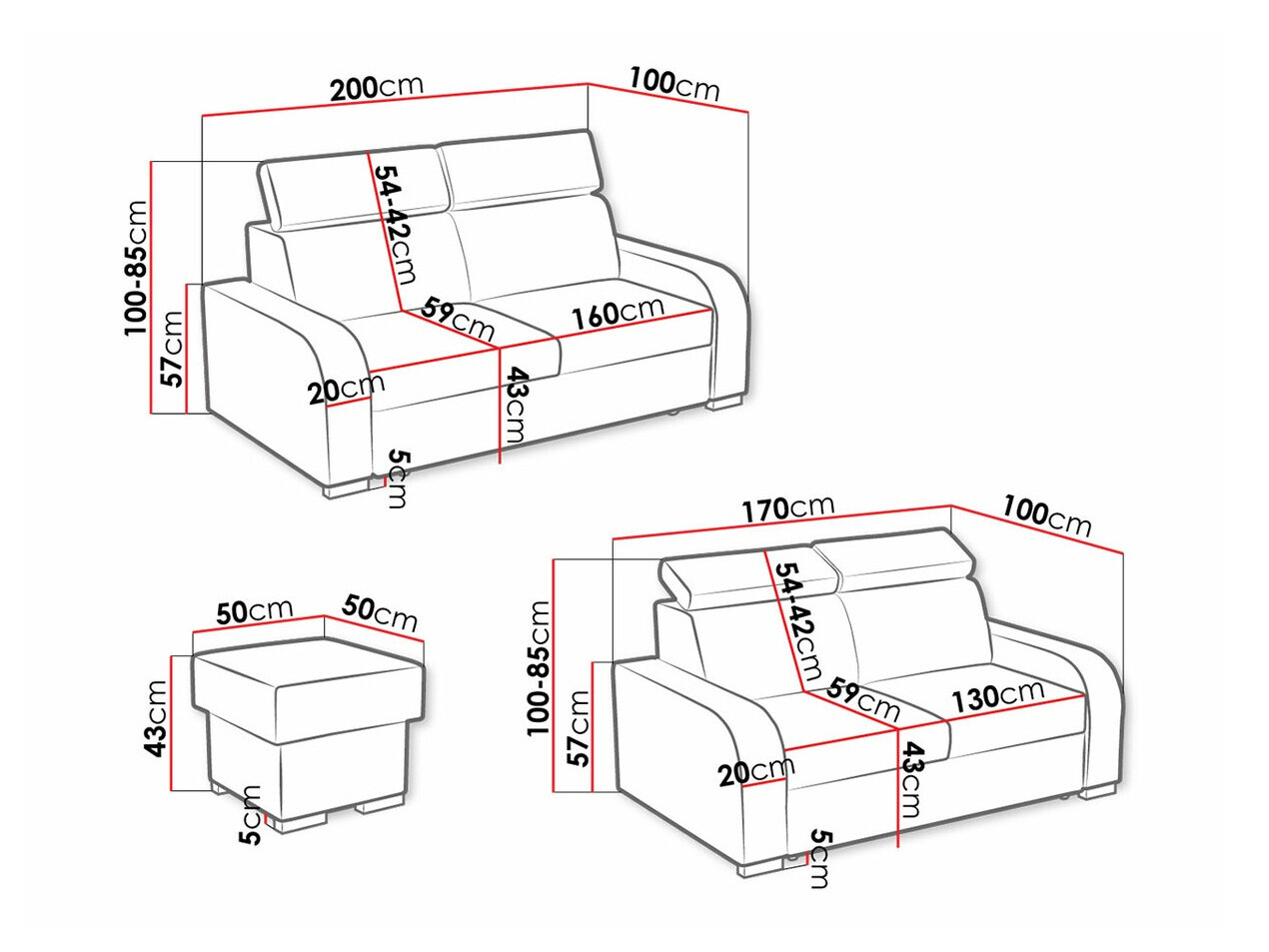 Upholstered furniture set Ovos I (Crown 18)