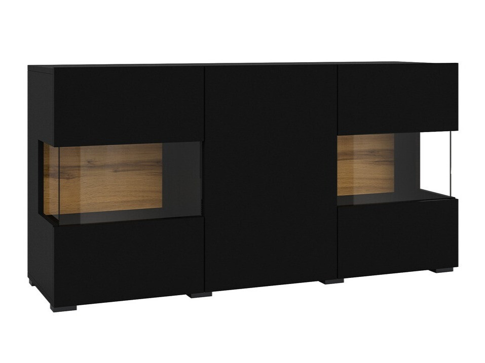 Sideboard Revmiru 102 (Black + Wotan Oak)