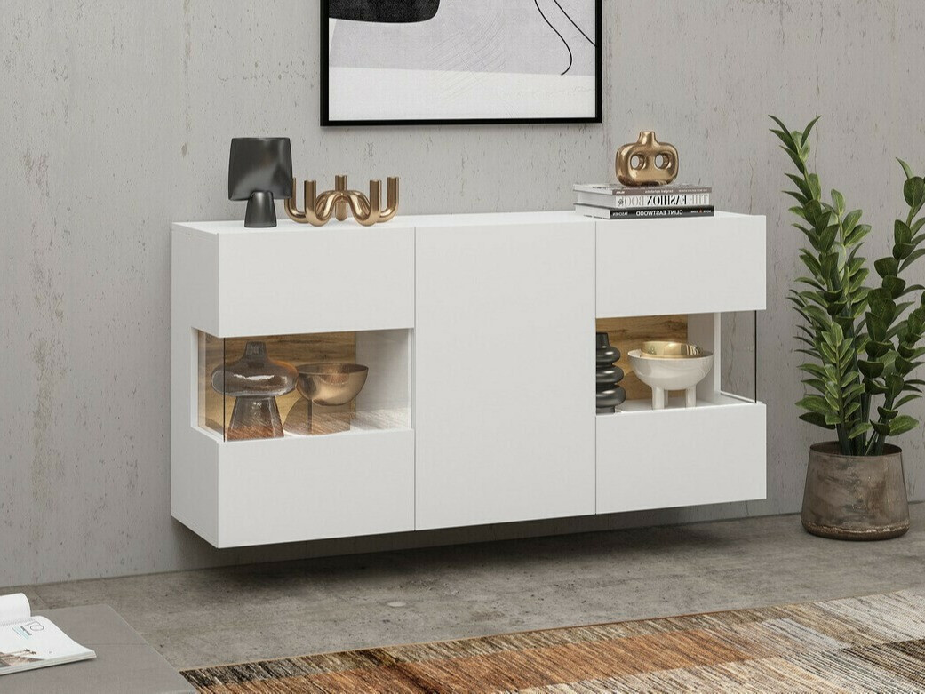 Sideboard Revmiru 102 (White + Wotan Oak)