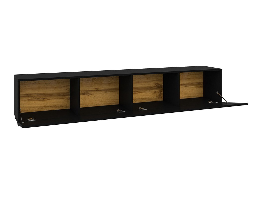 TV stand Revmiru 104 (Black + Wotan Oak)