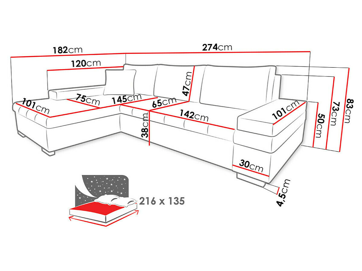 Corner sofa Comfivo Olivetum I (Kronos 06 + Matana 19)