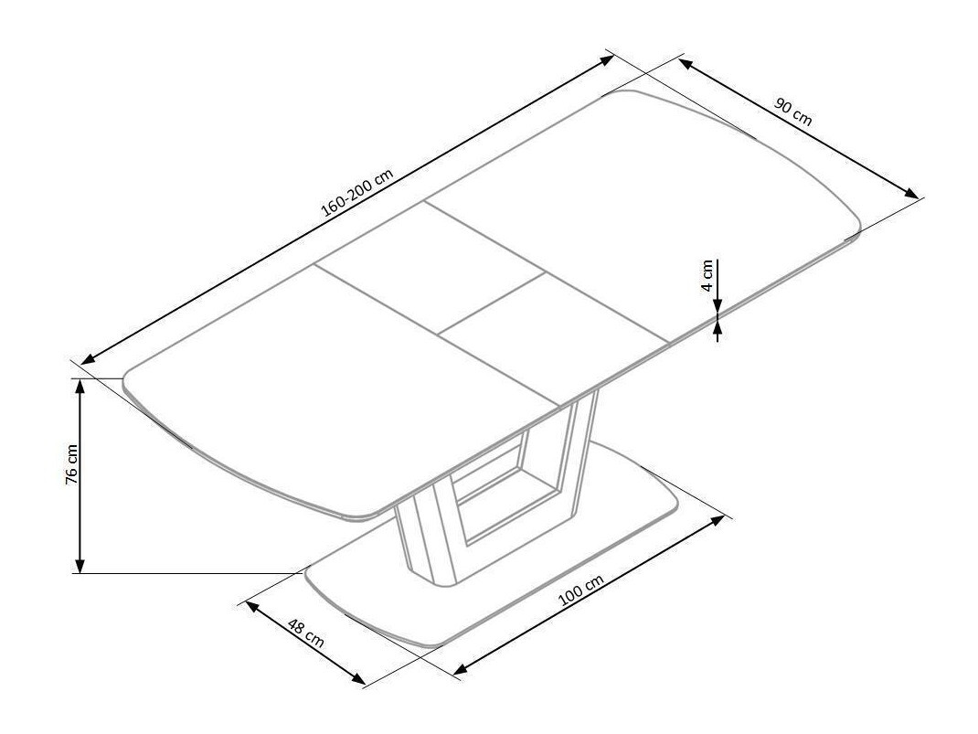 Table Houston 722 (Anthracite + Walnut)