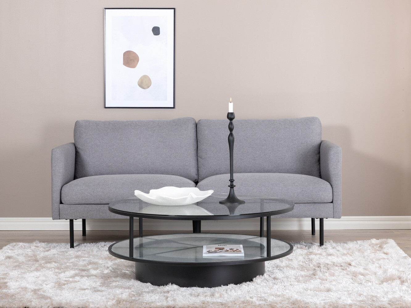 Sofa Fercame 100 (Grey + Black)