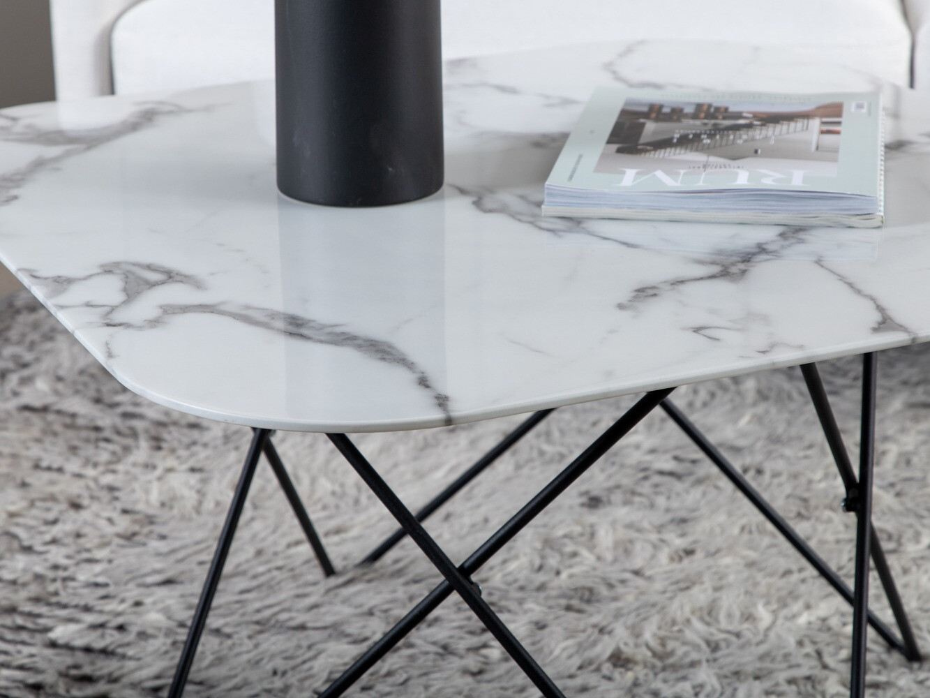 Coffee table Dallas 1723 (White + Black)