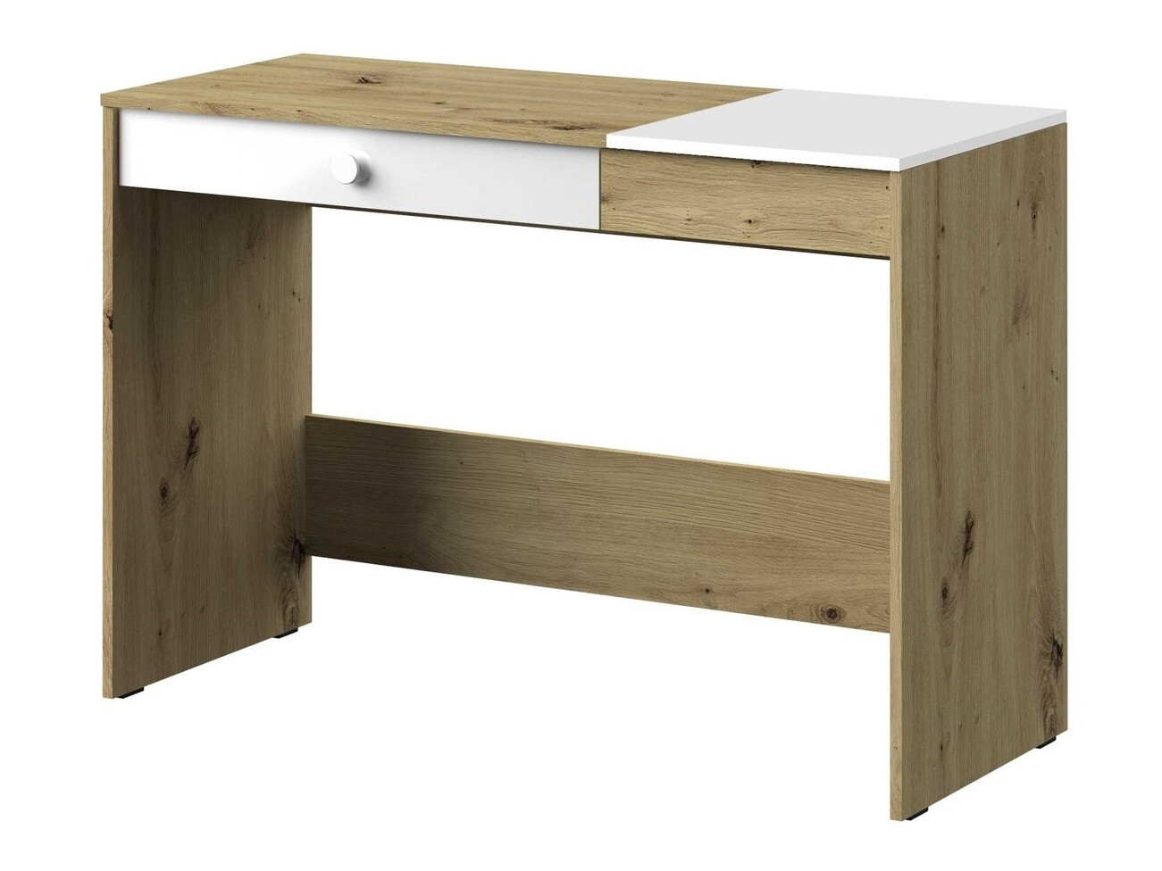Desk Mirelbu 109 (Artisan oak + Glossy white)