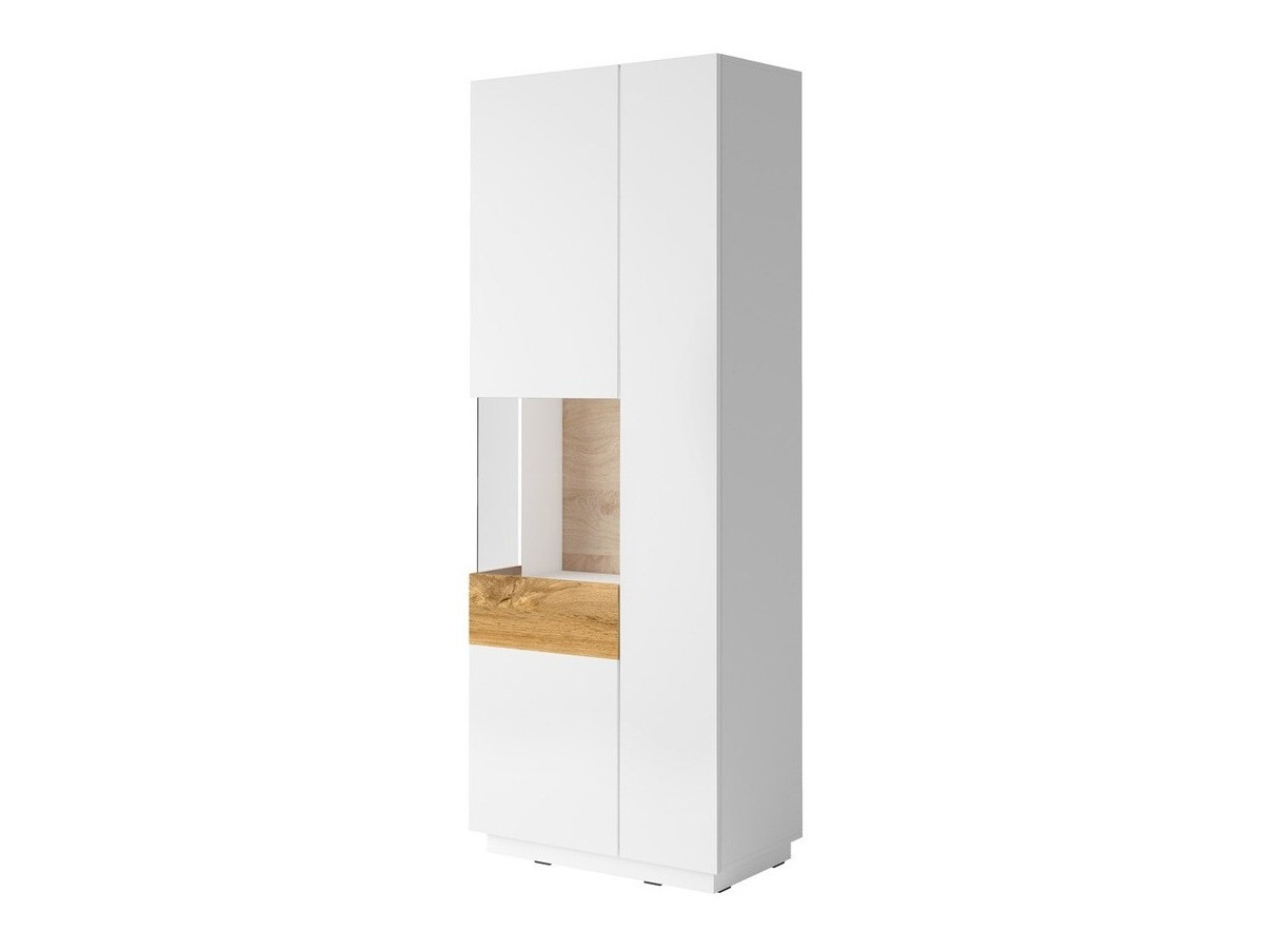Bookcase Livlore 100 (White + Glossy white + Wotan Oak)