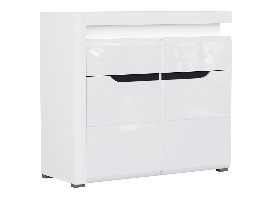 Chest of drawers Revelmi 102 (Glossy white + White)