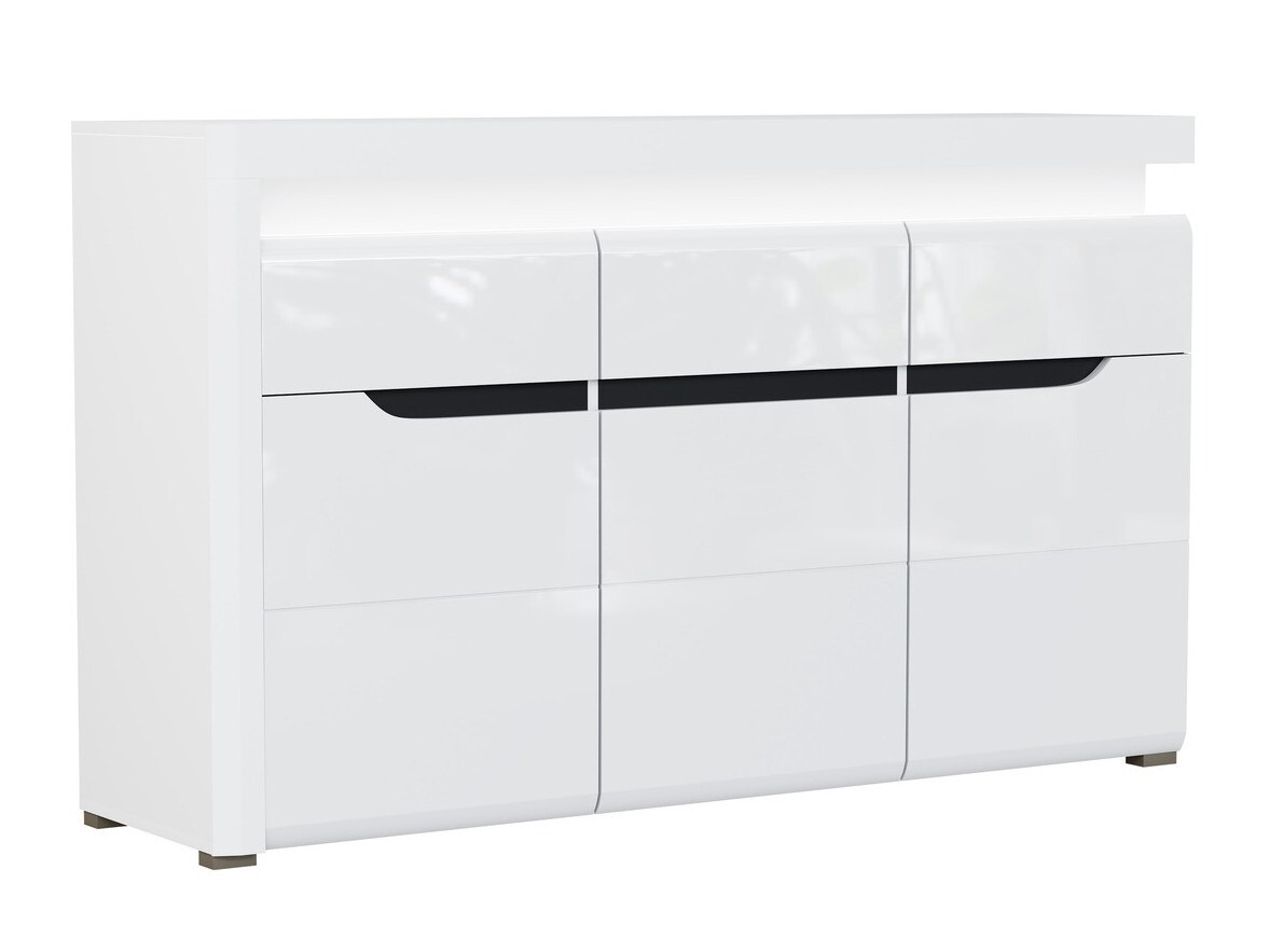 Chest of drawers Revelmi 103 (Glossy white + White)