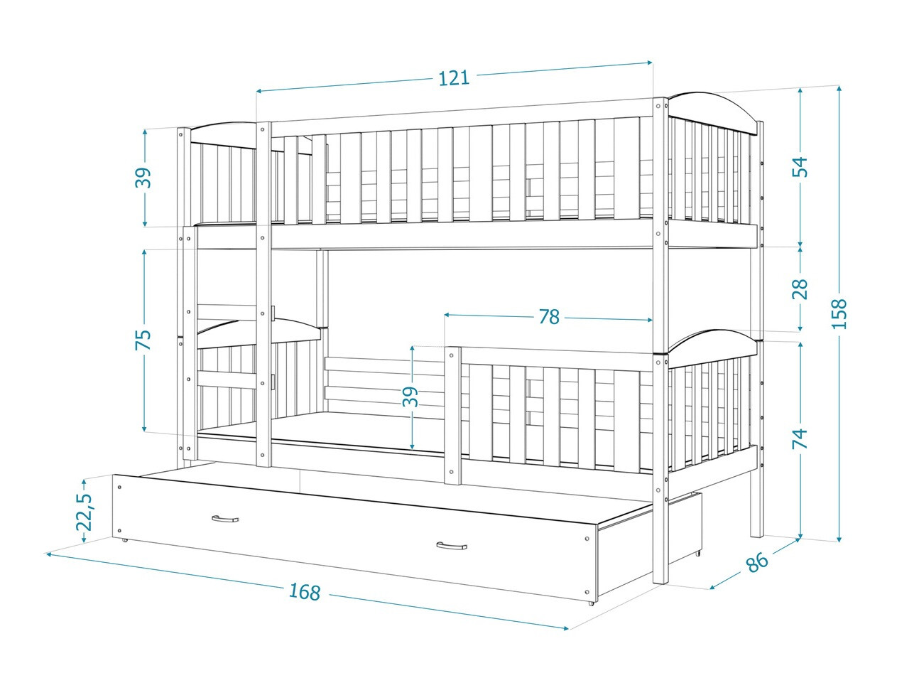 Bunk bed Aurora 104