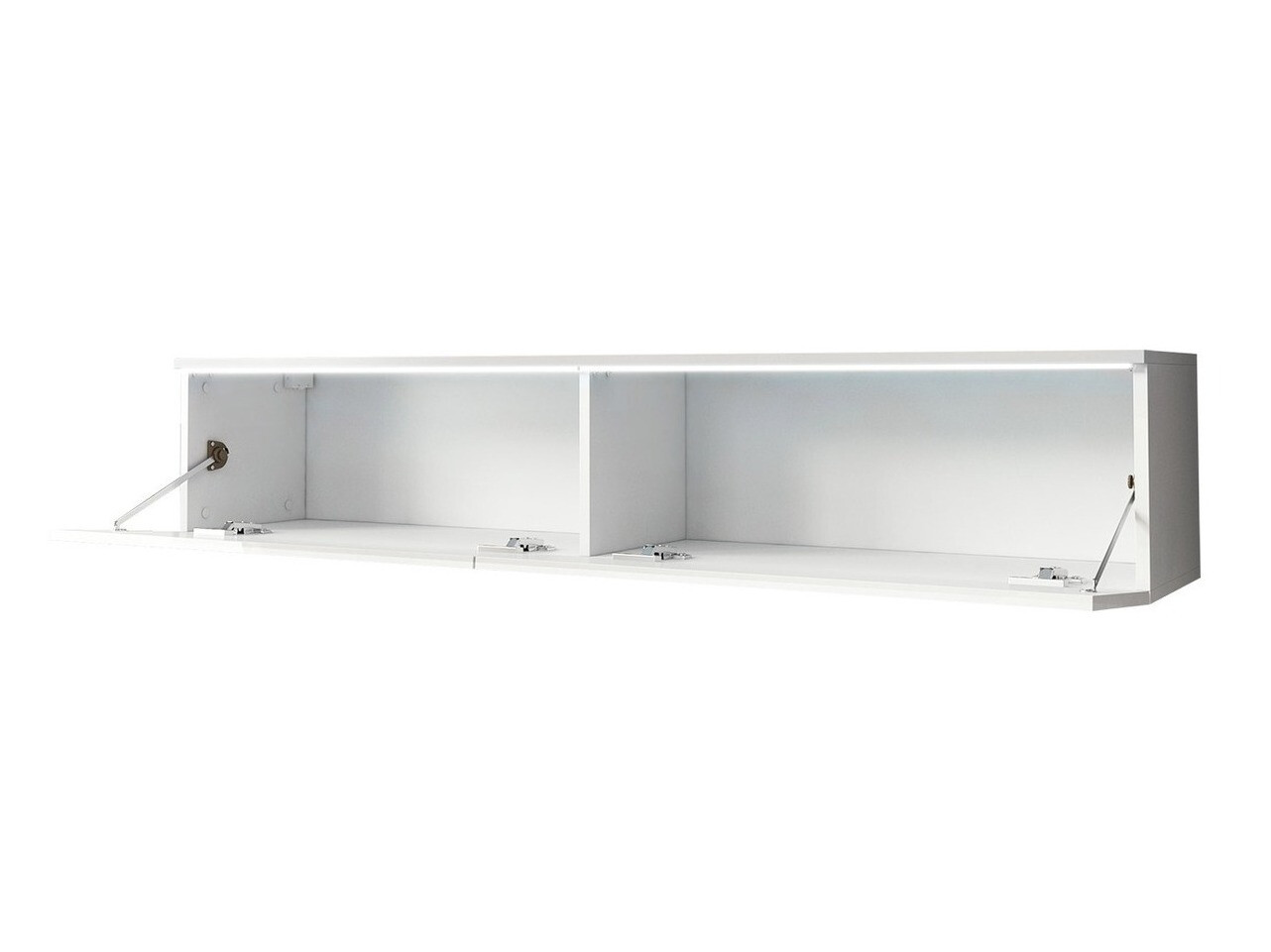 TV stand Scientia (White + Glossy white)